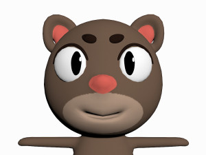 cartoon cat character 3D Model
