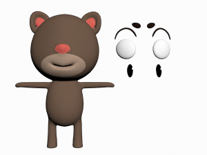 cartoon cat character 3D Model