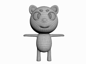 cartoon cat character 3D Model