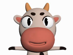 cartoon cow character Modelo 3D