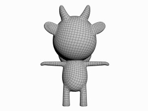 cartoon cow character Modelo 3D