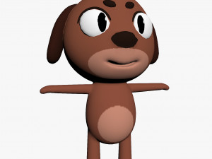 cartoon dog character Model 3D