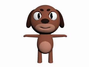 cartoon dog character 3D Model