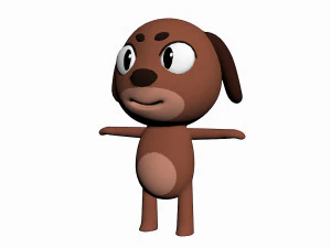 cartoon dog character 3D Model
