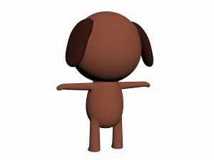 cartoon dog character 3D Model
