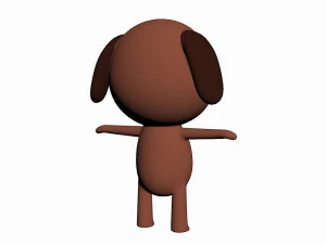 cartoon dog character 3D Model