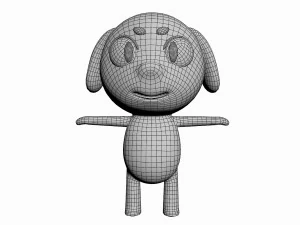 cartoon dog character 3D Model