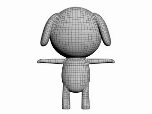 cartoon dog character 3D Model