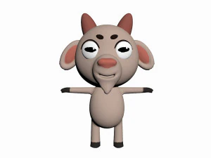 cartoon goat character 3D Model