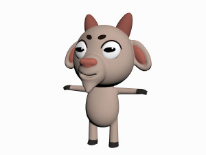 cartoon goat character 3D 모델
