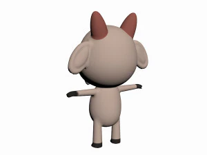 cartoon goat character 3D Model