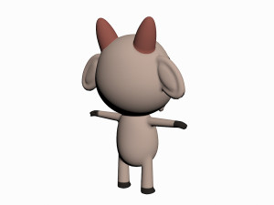 cartoon goat character 3D 모델