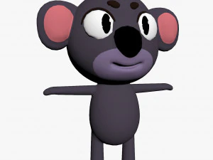 コアラの漫画のキャラクター 3Dモデル