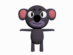 cartoon koala character 3D Model