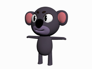 cartoon koala character 3D Model