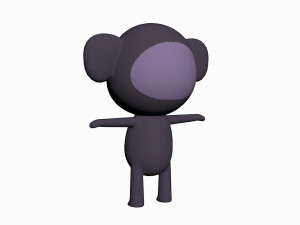 cartoon koala character 3D Model