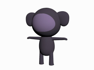cartoon koala character 3D Model