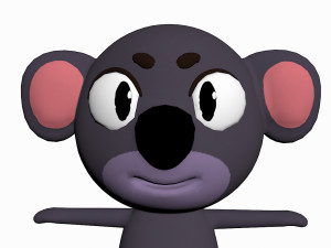 cartoon koala character 3D Model