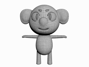 cartoon koala character 3D Model