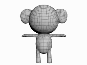 cartoon koala character 3D Model