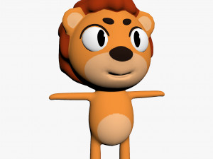 cartoon lion character 3D Model