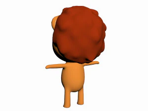 cartoon lion character 3D Model