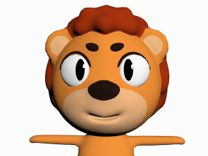 cartoon lion character 3D Model