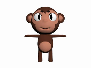 cartoon monkey character 3D Model