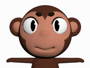 cartoon monkey character 3D मॉडल