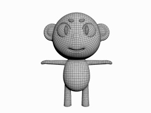 cartoon monkey character 3D मॉडल