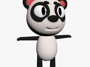 cartoon panda character 3D Модель