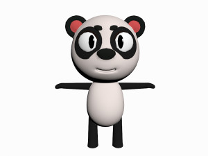 cartoon panda character 3Dモデル