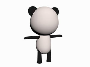 cartoon panda character 3Dモデル