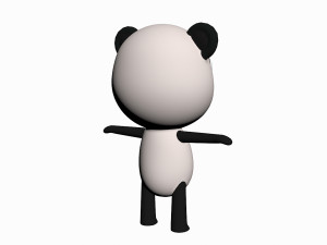 cartoon panda character 3Dモデル