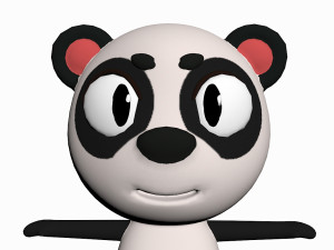 cartoon panda character 3Dモデル