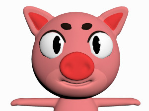 cartoon pig character 3D Модель