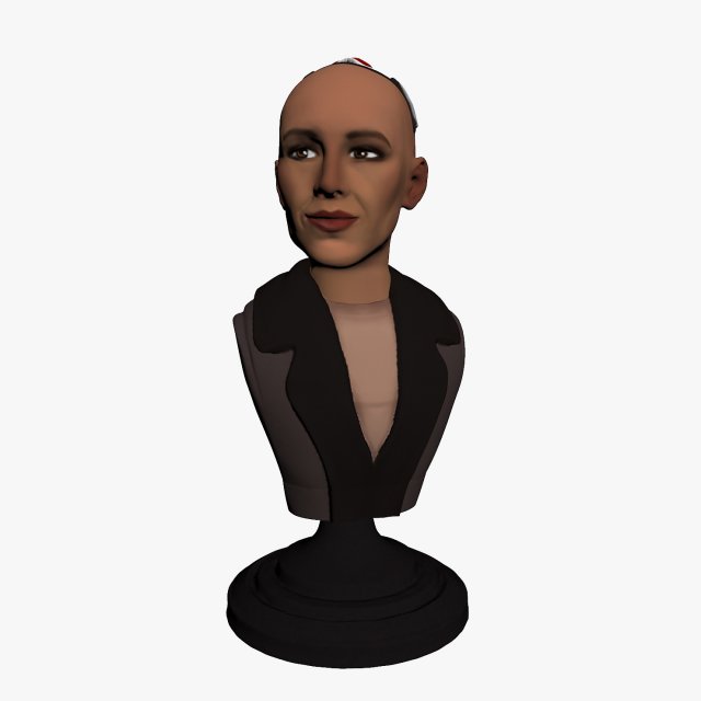 robot sophia bust 3D Model .c4d .max .obj .3ds .fbx .stl .blend 