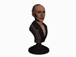 robot sophia bust 3D Model
