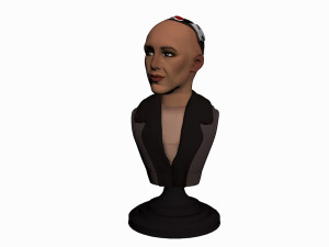 robot sophia bust 3D Model