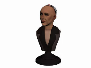 robot sophia bust 3D Model