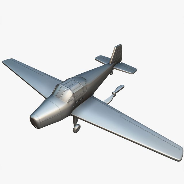 Bucker Bu-181 Bestmann - 3D Printable Model 3D Baskı Modeli .c4d .max .obj .3ds .fbx .stl .blend 
