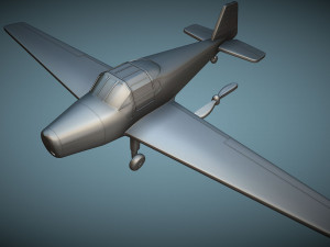 Bucker Bu-181 Bestmann - 3D Printable Model 3D Baskı Modeli