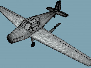 Bucker Bu-181 Bestmann - 3D Printable Model 3D Baskı Modeli
