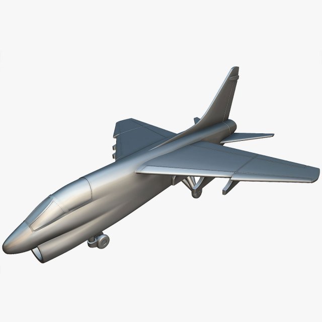 Vought LTV A-7E Corsair II - 3D Printable Model 3D Baskı Modeli .c4d .max .obj .3ds .fbx .stl .blend 
