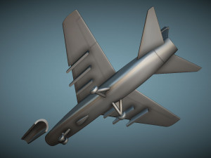 Vought LTV A-7E Corsair II - 3D Printable Model 3D Baskı Modeli