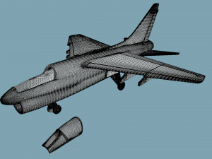 Vought LTV A-7E Corsair II - 3D Printable Model 3D Baskı Modeli