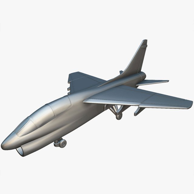 Vought LTV TA-7C Corsair II - 3D Printable Model 3D Принт Модель .c4d .max .obj .3ds .fbx .stl .blend 