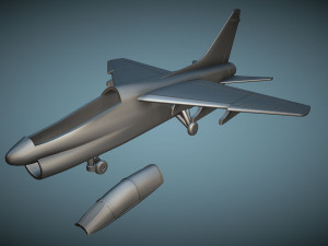 Vought LTV TA-7C Corsair II - 3D Printable Model 3D Принт Модель