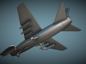 Vought LTV TA-7C Corsair II - 3D Printable Model 3D Принт Модель