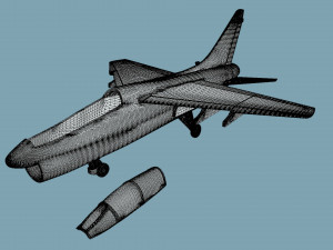 Vought LTV TA-7C Corsair II - 3D Printable Model 3D Принт Модель